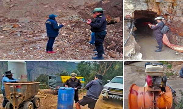Incautan maquinaria y bienes de minería ilegal en El Oro - Ayahuay
